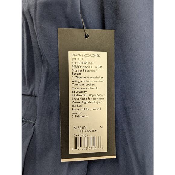 NWT Rhone Coaches Jacket in Dark Indigo size Medium - Picture 5 of 8